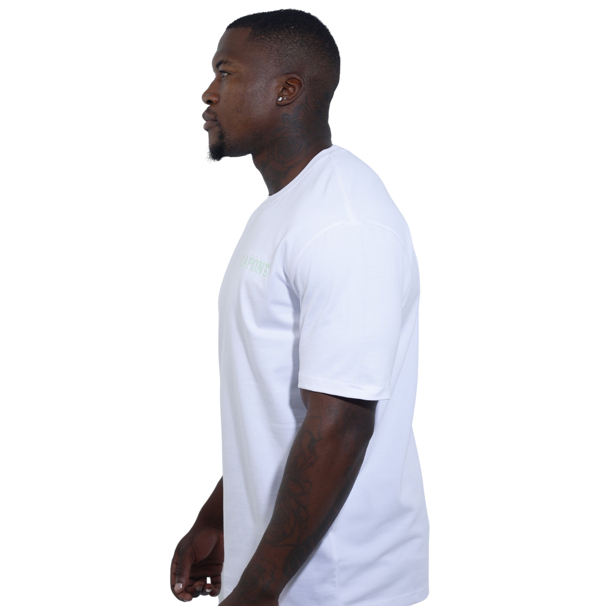 Capone T-Shirt Mexican Crochet White-AL Capone Premium
