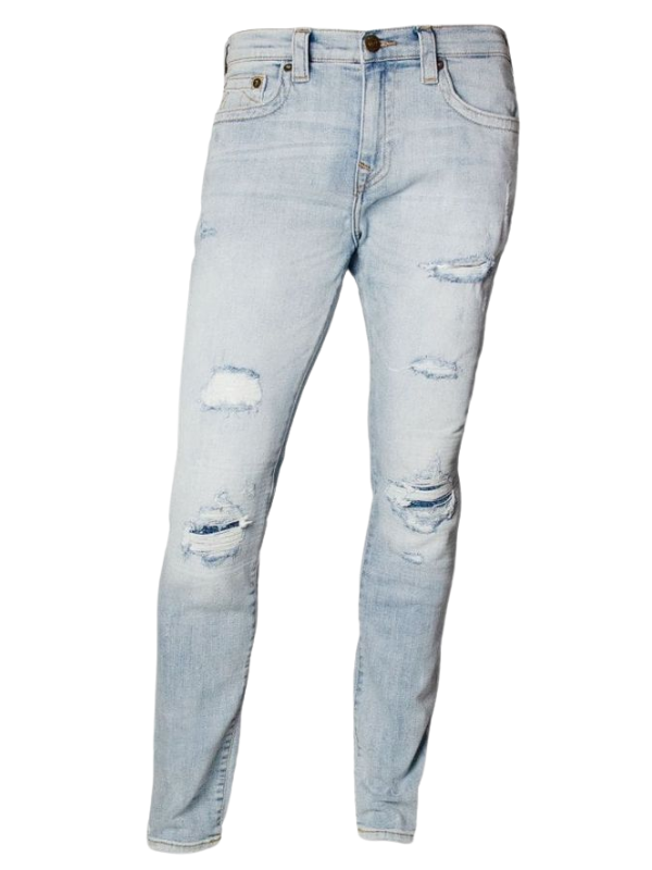 True Religion Jean Ultra Skinny Whitley Avenue Rip Blue-AL Capone Premium
