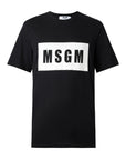 Msgm T-Shirt Big Logo Black-White