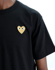 Comme Des Garcons T-Shirt Heart Beige-Black