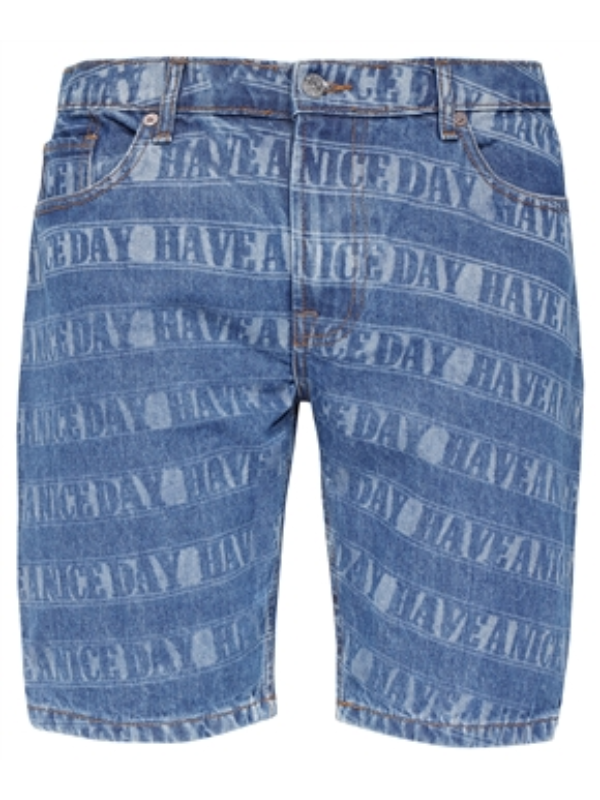 Market Shorts Santee Denim Have A Nice Day Blue AL Capone Premium