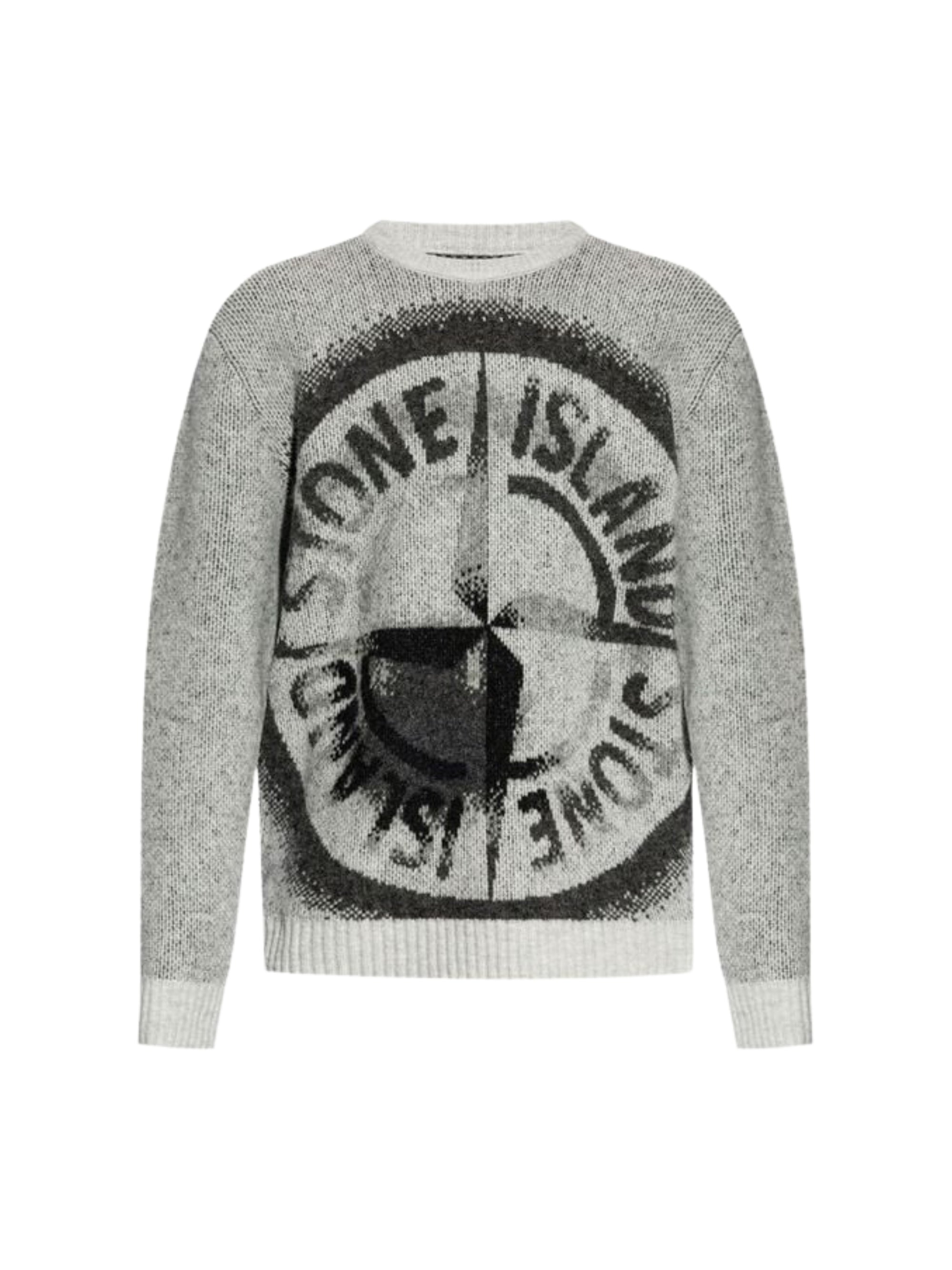 Stone Island Sweater Logo Grey-AL Capone Premium