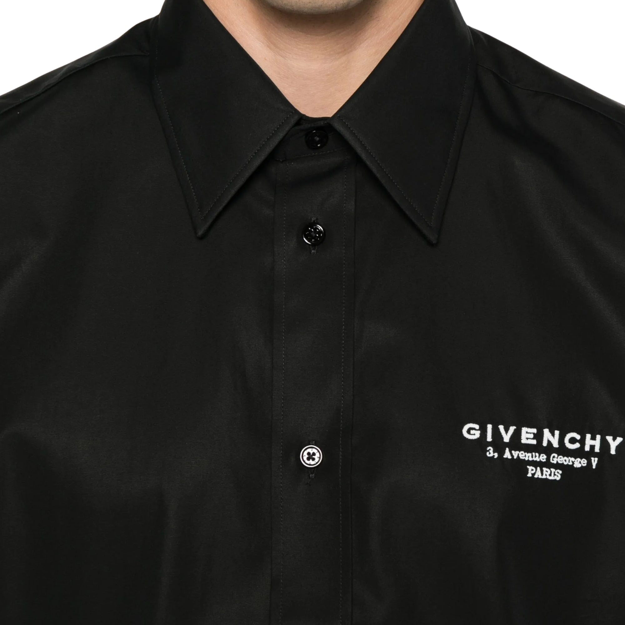 Givenchy Shirt Long Sleeve Logo Black-AL Capone Premium