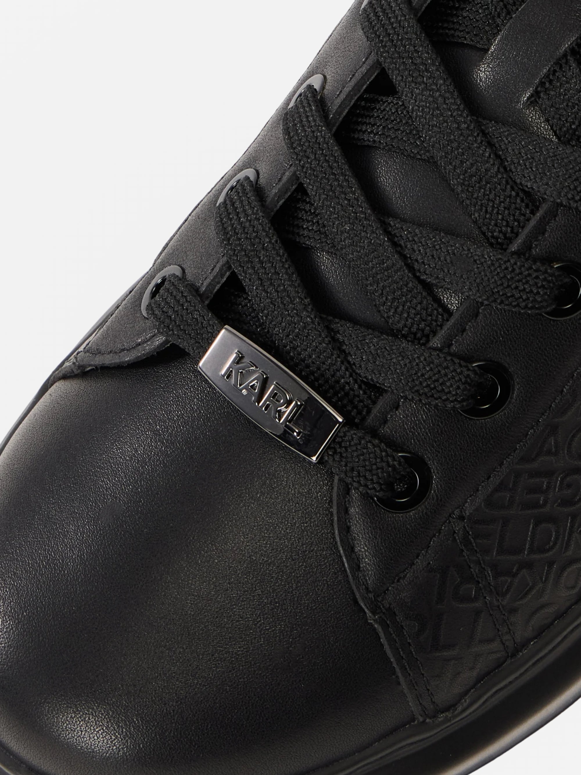 Karl Lagerfeld KL559 Kapri Emboss Repeat Lo Lace Black Leather/Mono-AL Capone Premium