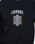 Capone T-Shirt Mexican Embroidery Slogan Black-AL Capone Premium