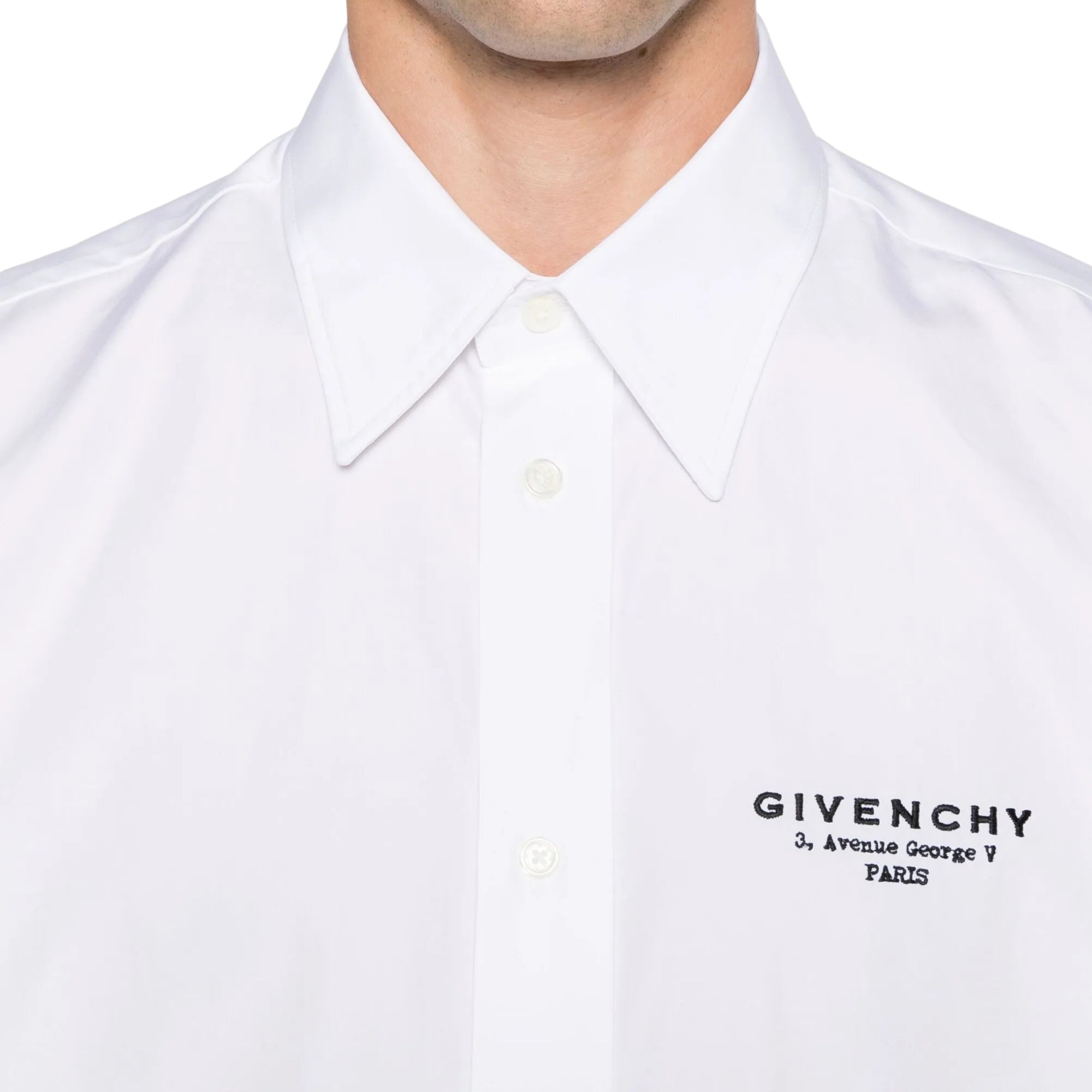 Givenchy Shirt Long Sleeve Logo White-AL Capone Premium