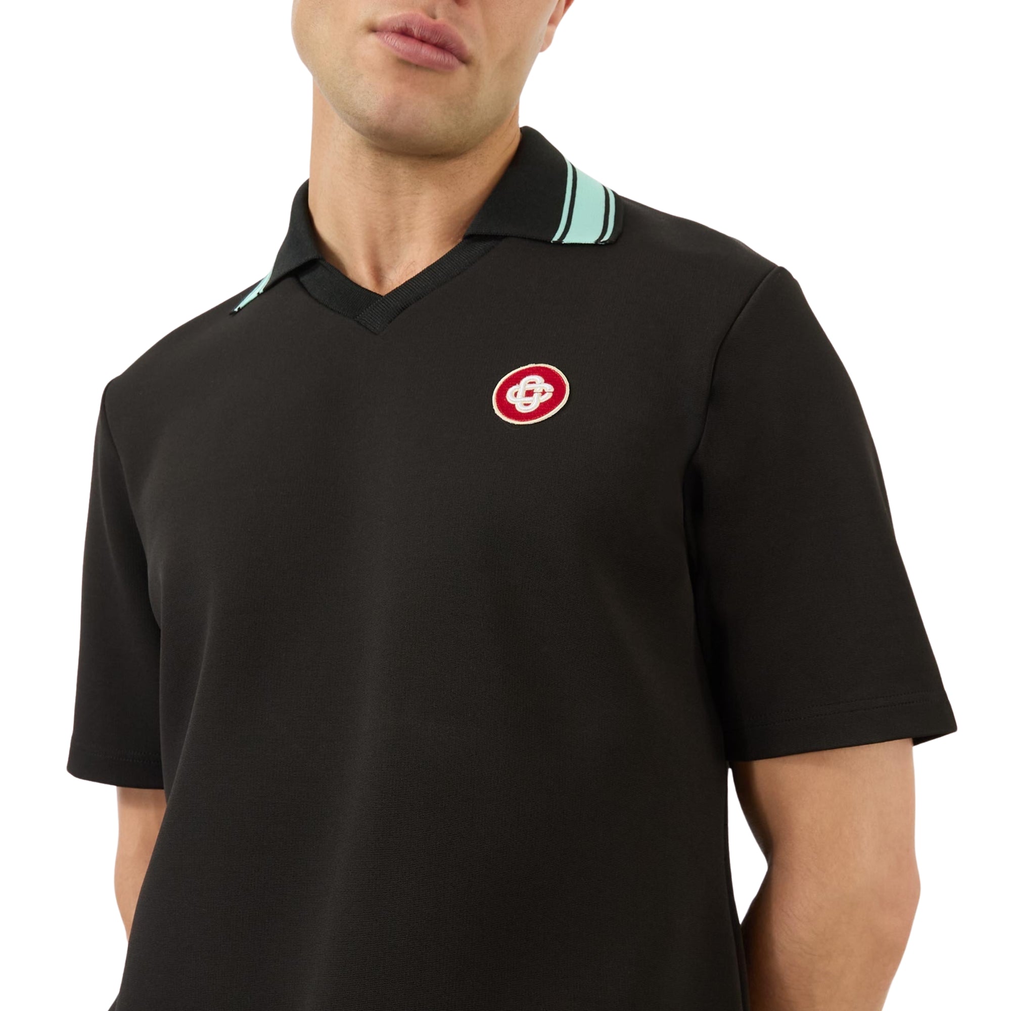 Casablanca Golfer Pique Logo Black-AL Capone Premium