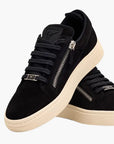 Giuseppe Zanotti Sneakers Z72 Suede Silver Zip Black