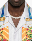 Casablanca Shirt Cuban Collar Silk Multi-Colour
