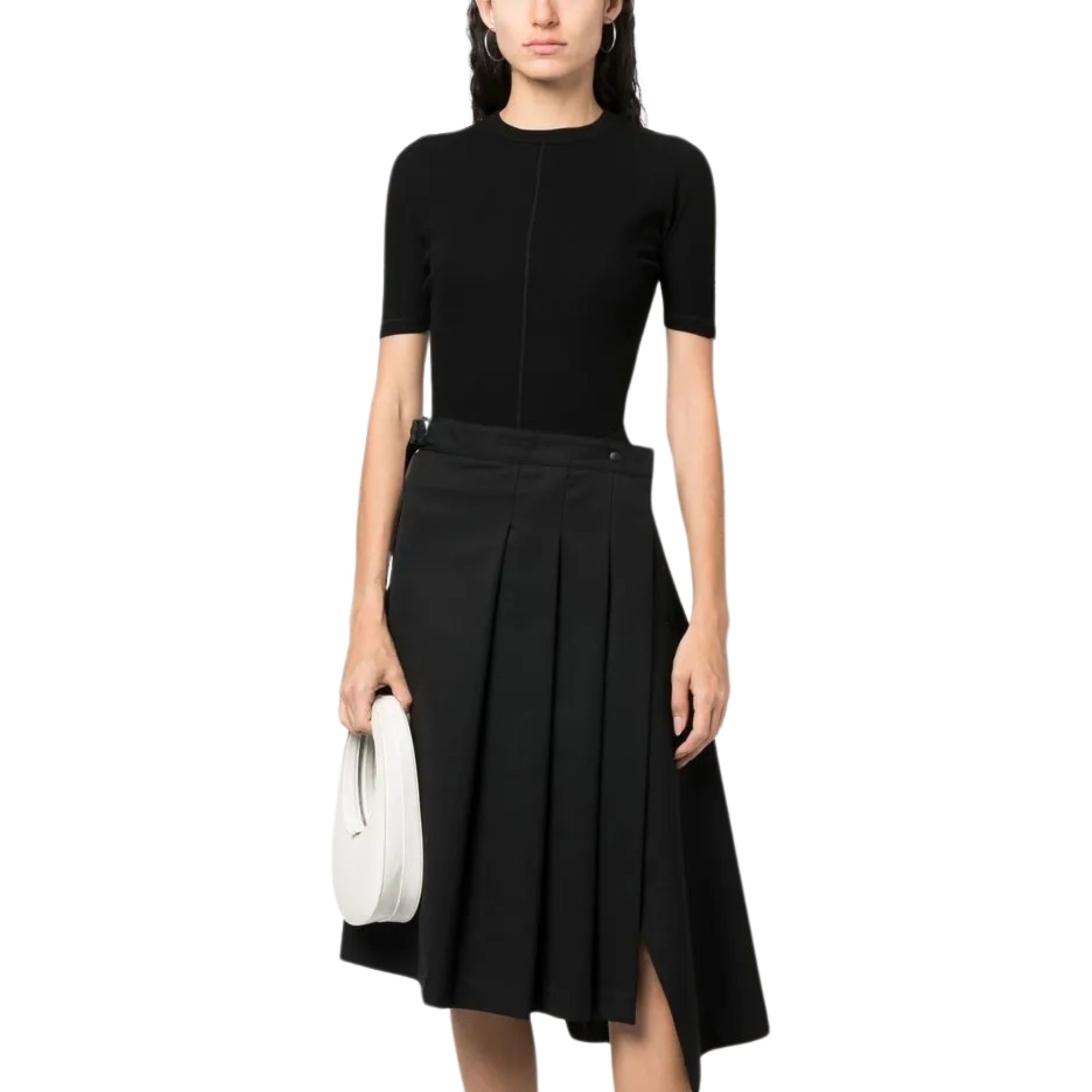 Y-3 Ladies T-Shirt Bottom Logo Black-AL Capone Premium