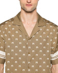 Moncler Shirt Allover Logo Brown - AL Capone Premium