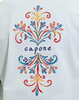 Capone T-Shirt Upside Down Double Floral White