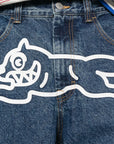 Icecream Running Dog Triple Scoop Denim Pants Mid Wash Blue