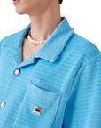 Casablanca Shirt Velour Stripe Blue
