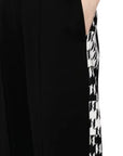 Karl Lagerfeld Track Pants Side Stripe Monogram Print Black-AL Capone Premium