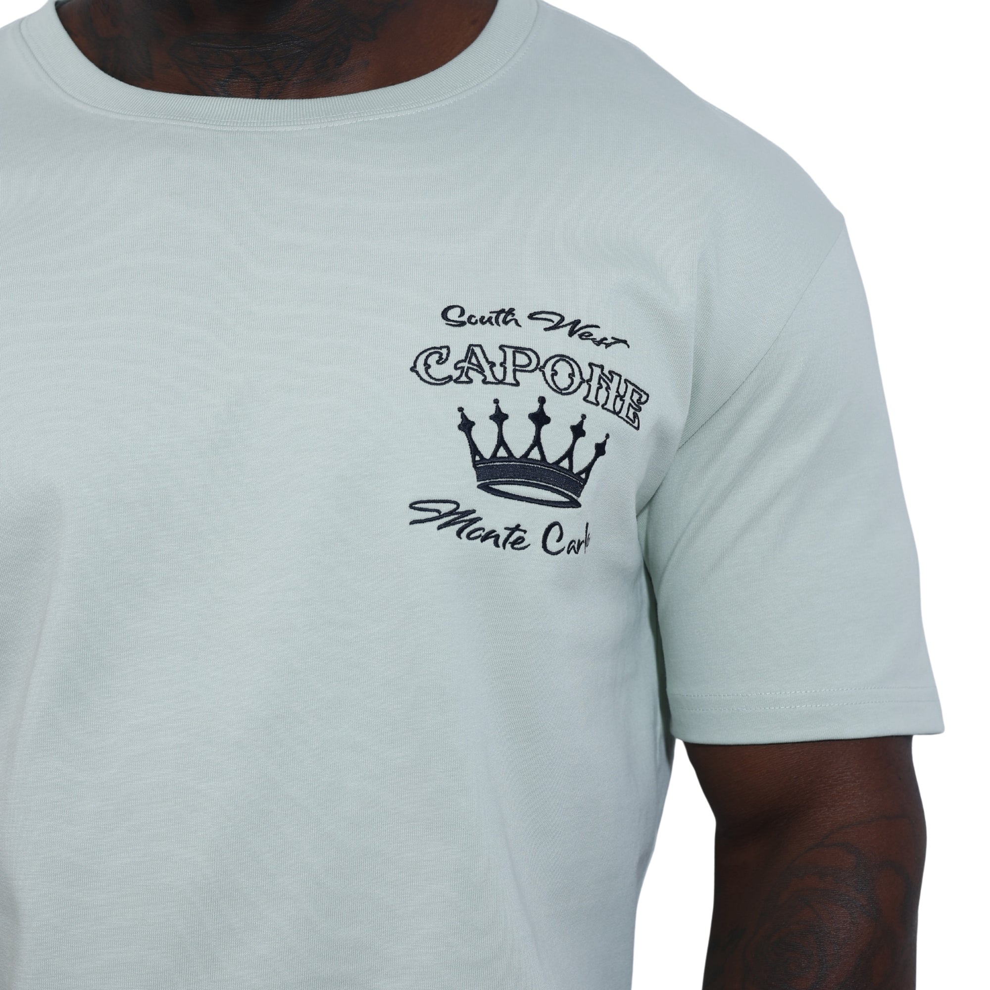 Capone T-Shirt Monaco Patchwork Mint-AL Capone Premium
