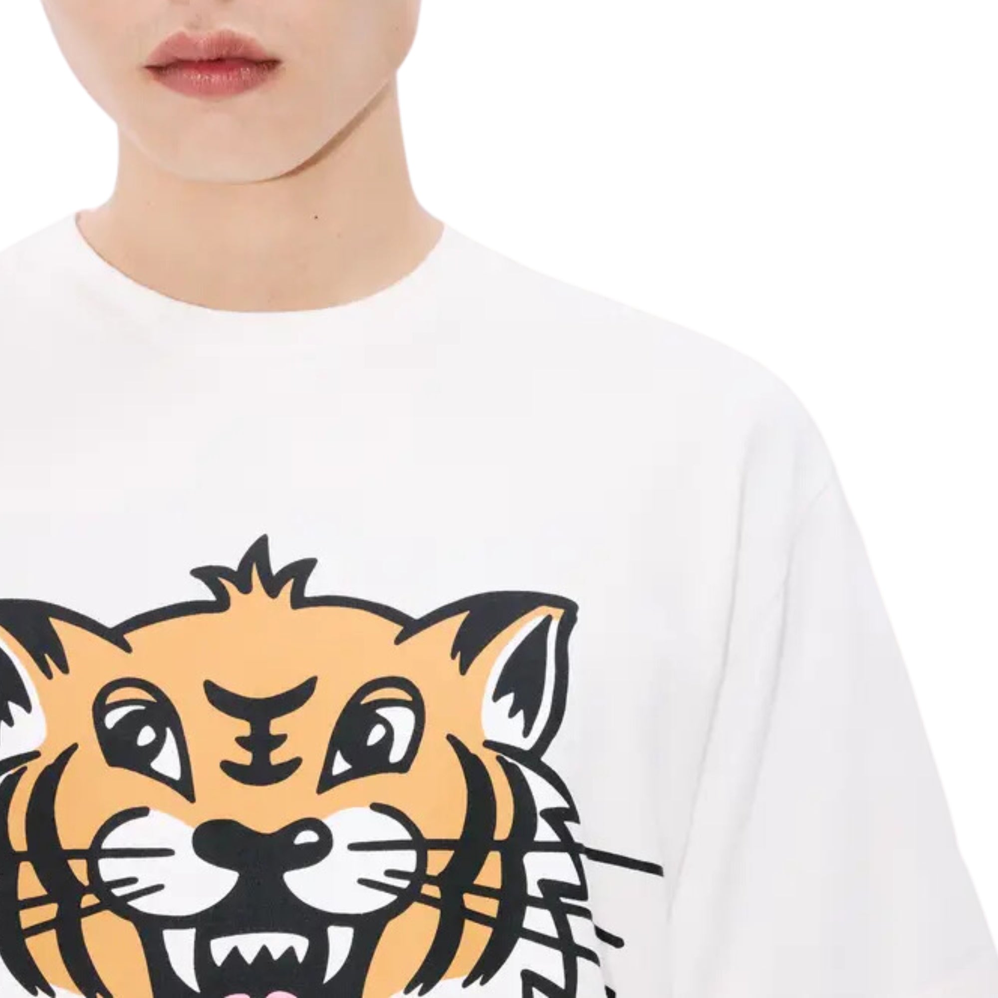 Kenzo T-Shirt Tiger Face White-AL Capone Premium