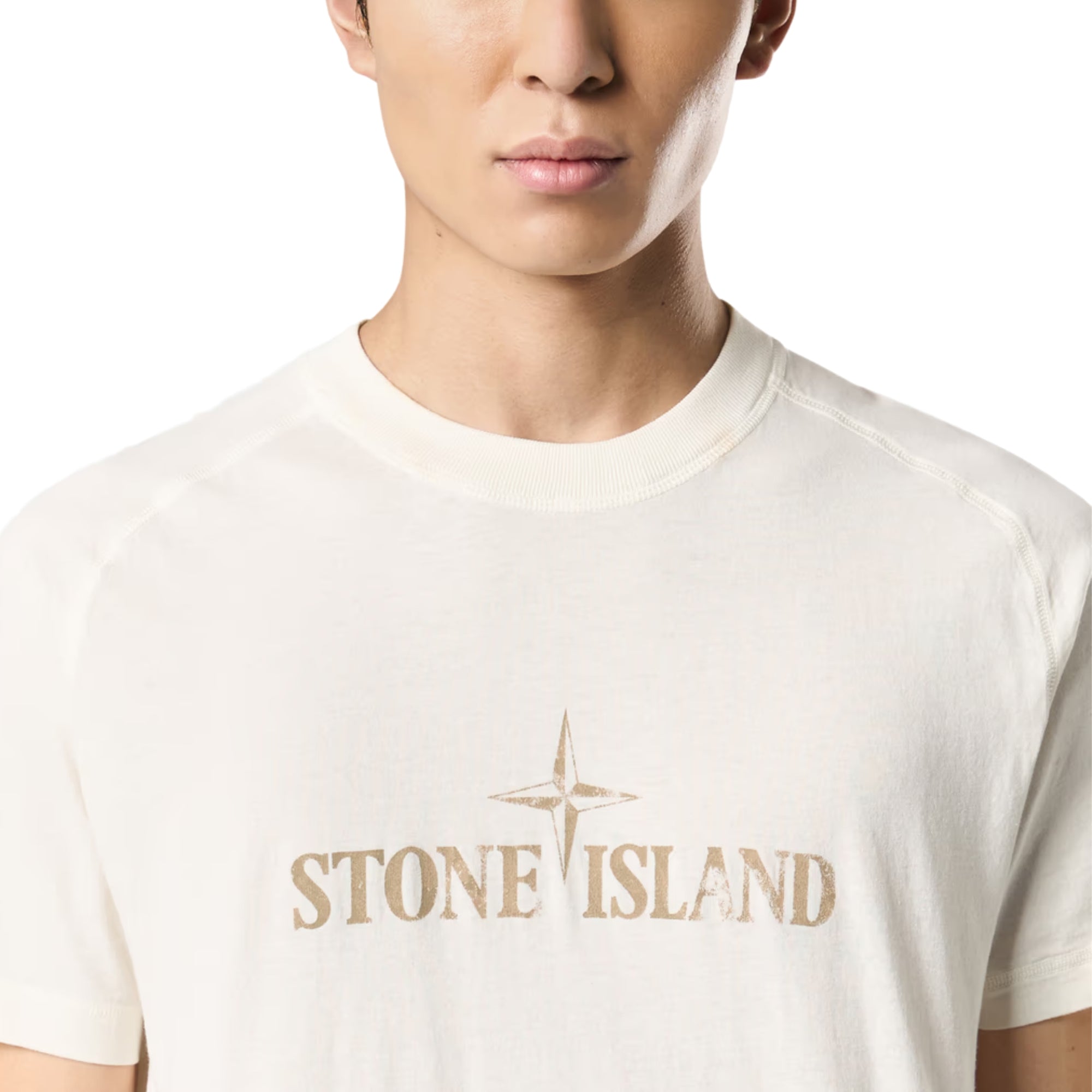 Stone Island T-Shirt Logo Beige-AL Capone Premium