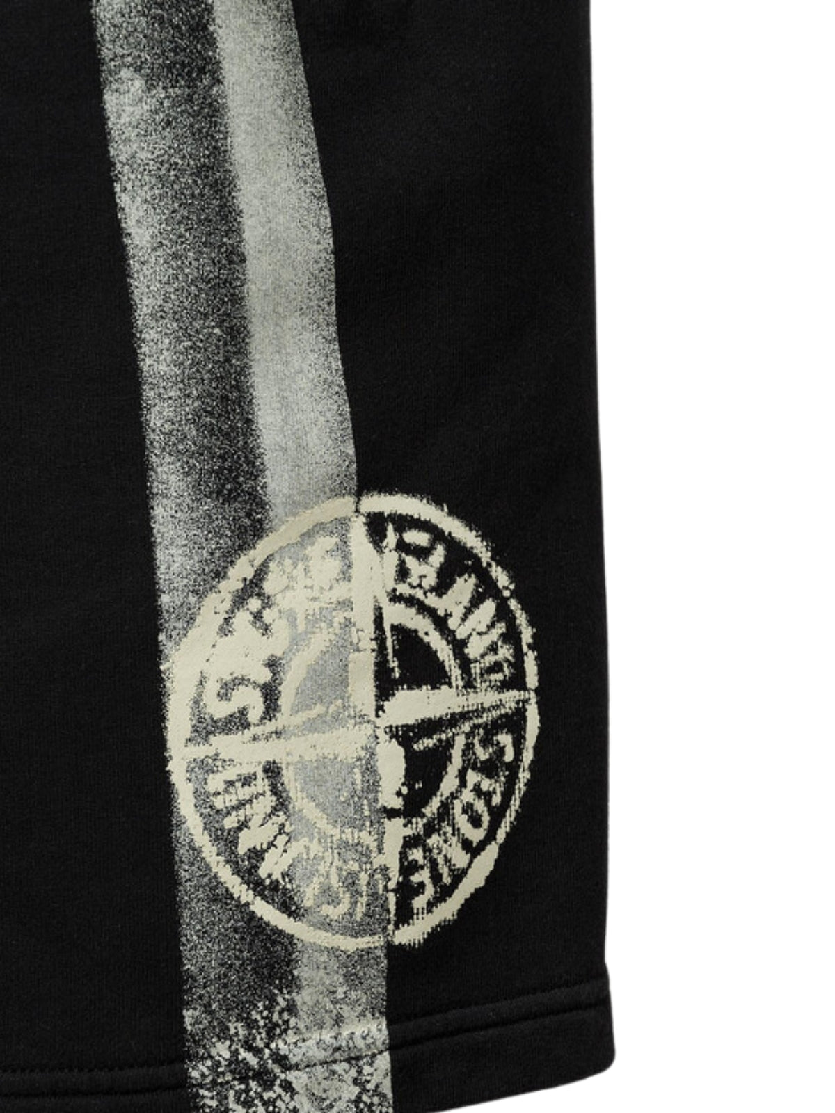 Stone Island Shorts Fleece Logo Black-AL Capone Premium