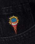 Icecream Running Dog Triple Scoop Denim Pants Black
