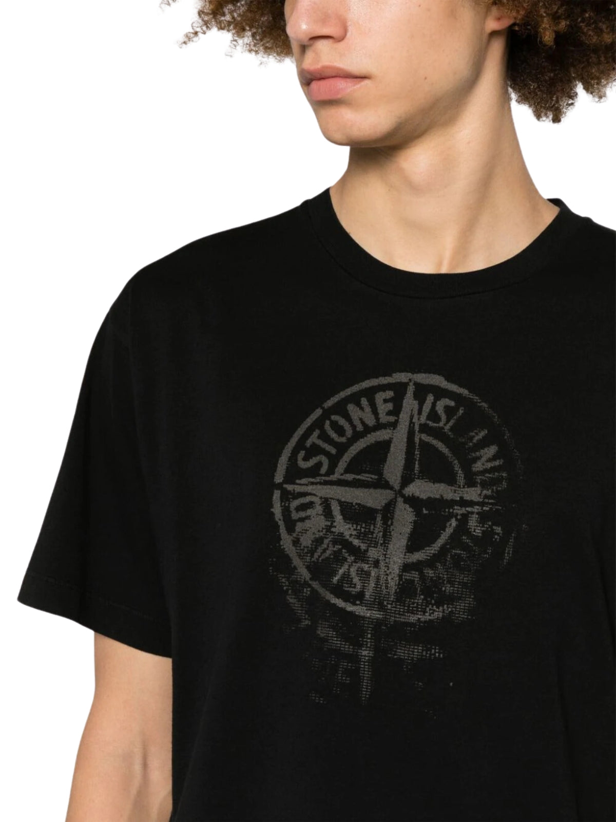 Stone Island T-Shirt Logo Black-AL Capone Premium