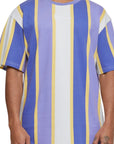 Karl; Kani T-Shirt Small Sign Stripe Lilac-Ivory-Off-White-AL Capone Premium