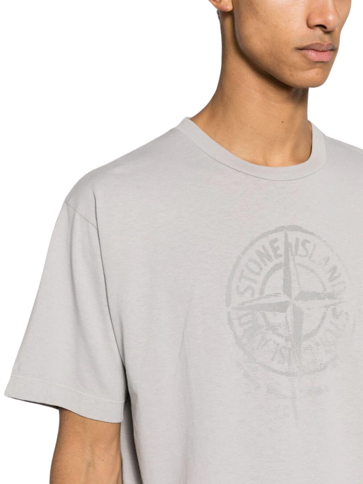 Stone Island T-Shirt Logo Grey-AL Capone Premium