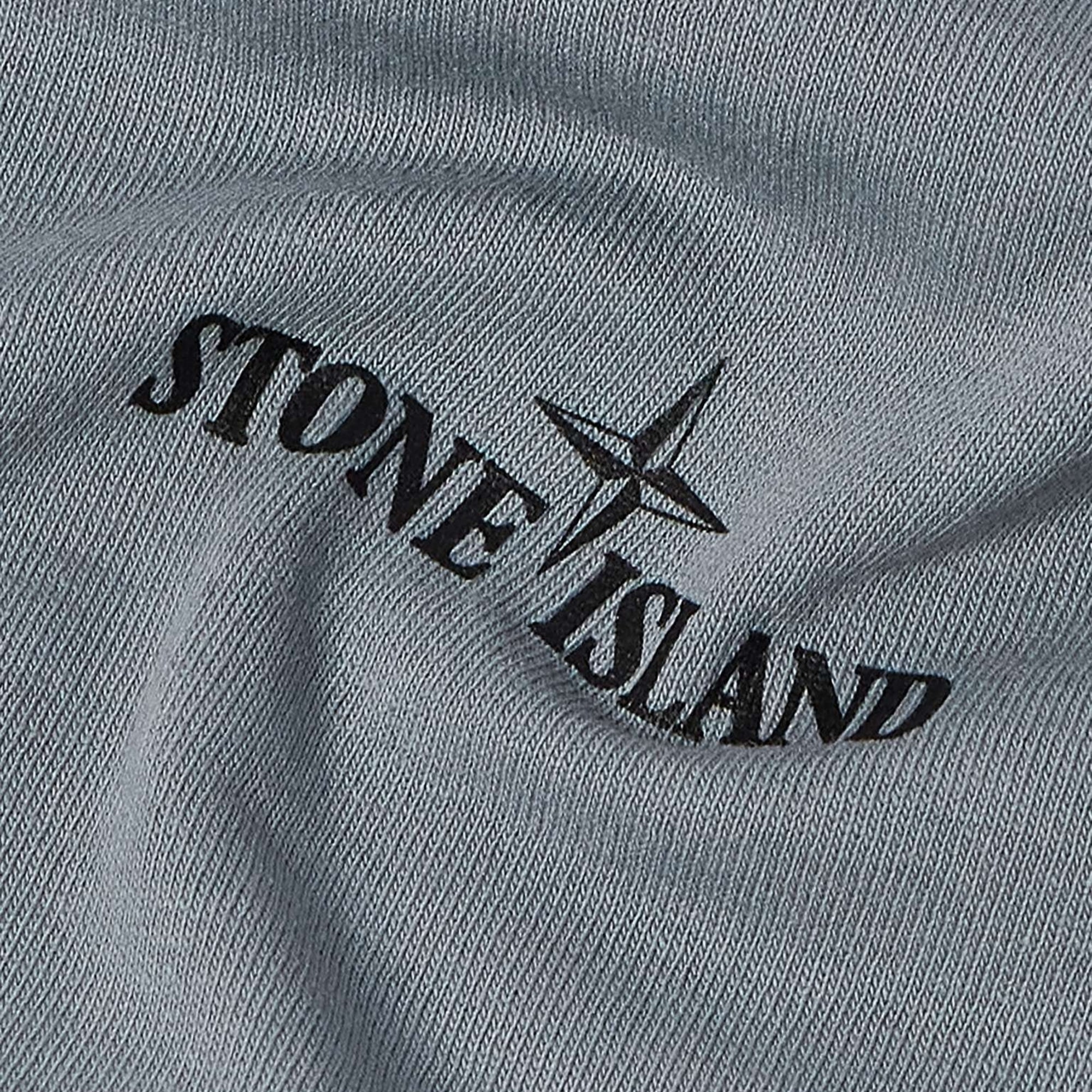 Stone Island T-Shirt Logo Grey-AL Capone Premium