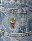 Icecream Running Dog Double Scoop Denim Pants Light Wash Blue