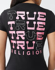 True Religion T-Shirt True Classic Glitter Black