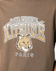 Maison Kitsune T-Shirt Campus Fox Relaxed Khaki