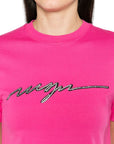 Msgm T-Shirt Ladies Logo Pink-AL Capone Premium