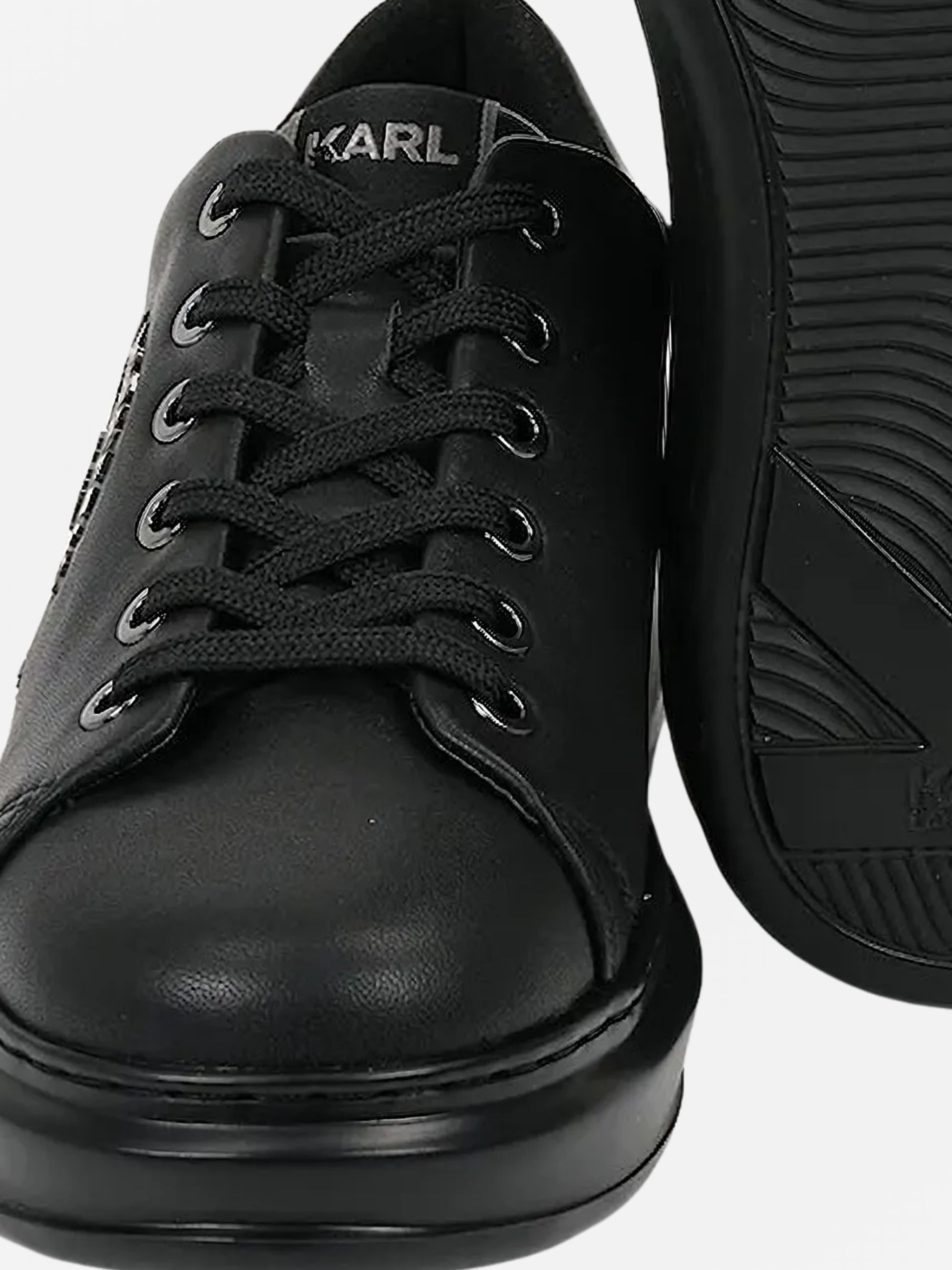 Karl Lagerfeld KLL279 Sneaker Kapri Metal Maison Lo Black Leather/Mono-AL Capone Premium
