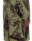 Jil Sander Shorts Allover Owl Print Khaki-Brown-AL Capone Premium