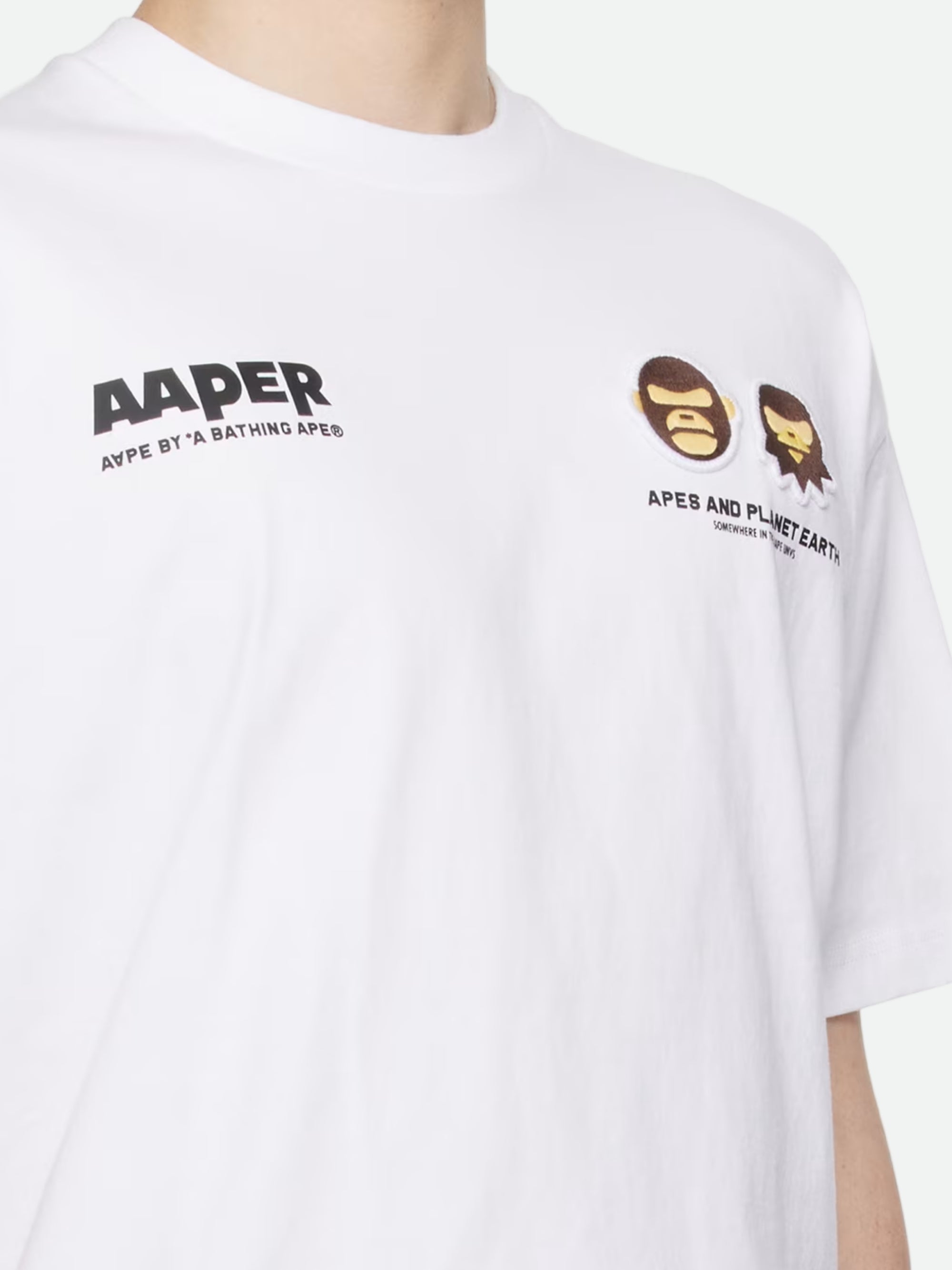 Aape T-Shirt Aaper Logo White-AL Capone Premium