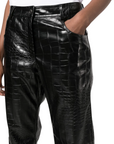 Msgm Pants Leather Black