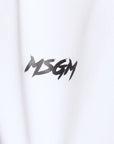 Msgm T-Shirt Small Logo White-Black