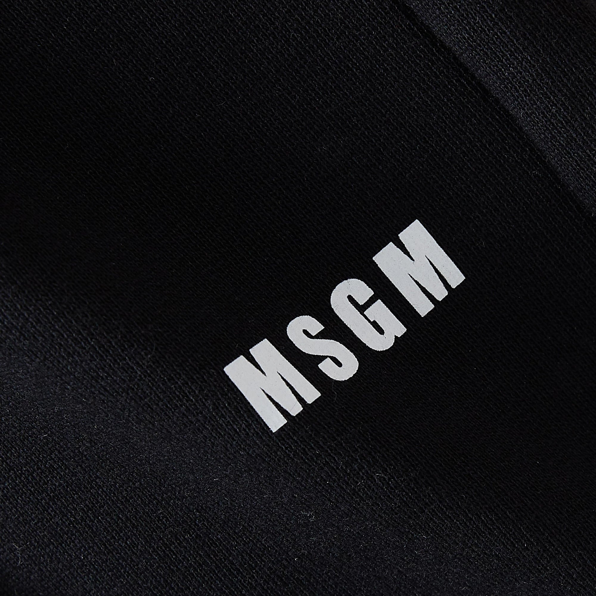 Msgm Shorts Elasticated Black-White-AL Capone Premium