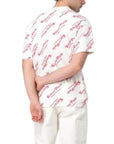 Kenzo T-Shirt Allover Print Logo White-Red