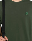 Maison Kitsune T-Shirt Bold Fox Head Patch Ranger Green