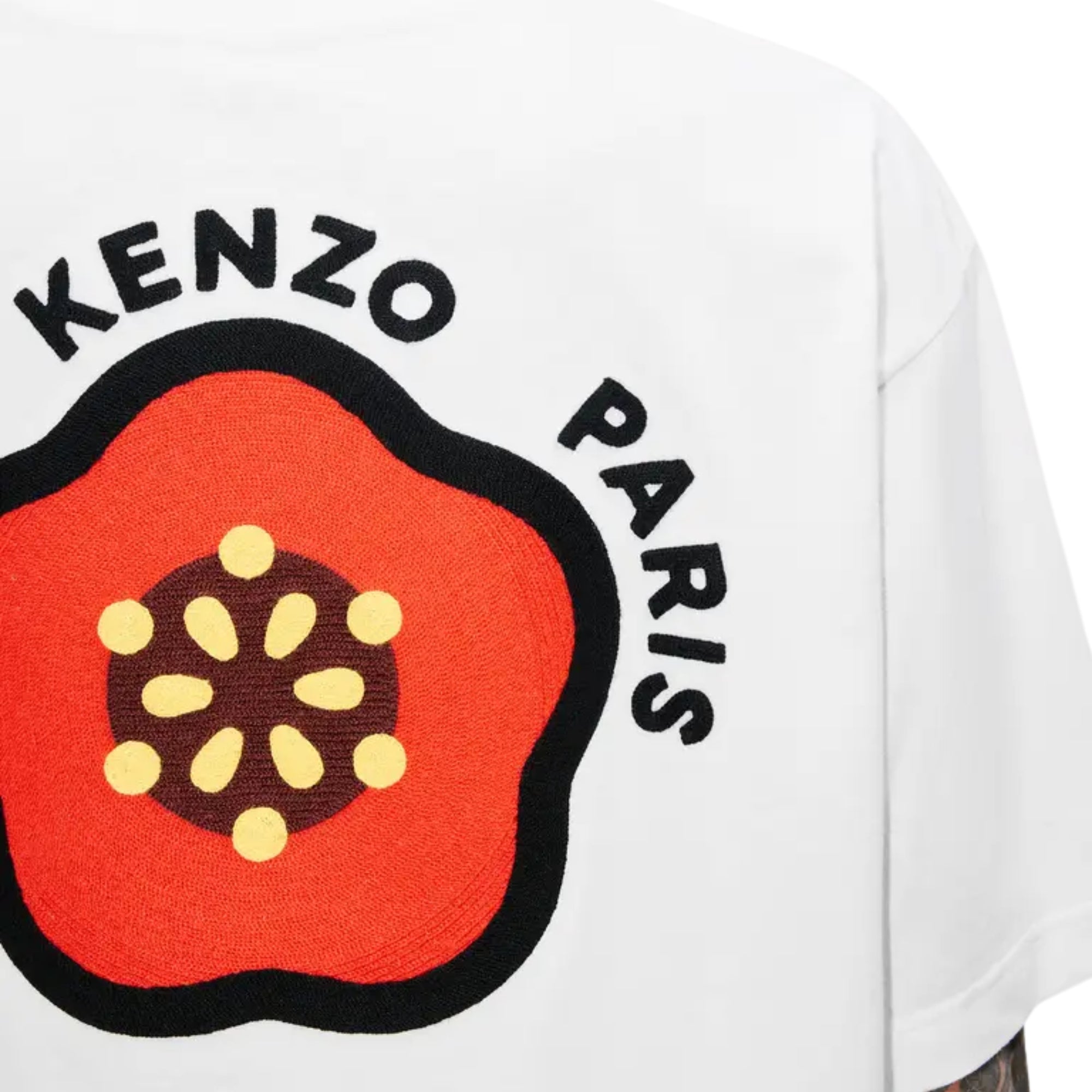 Kenzo T-Shirt Corner Flower White-AL Capone Premium