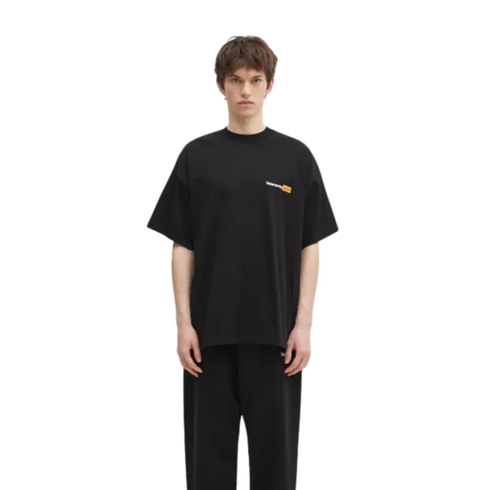 Vetements T-Shirt Vetements.Com Regular Black-AL Capone Premium