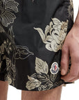 Moncler Shorts Floral Black