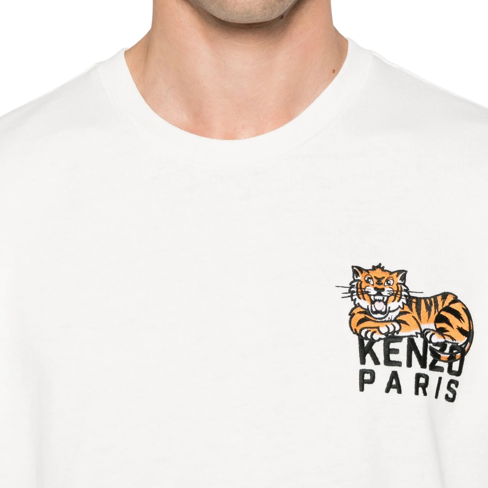 Kenzo T-Shirt Happy Tiger Off White-AL Capone Premium