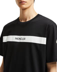 Moncler T-Shirt Rubberized Logo Black-White-AL Capone Premium