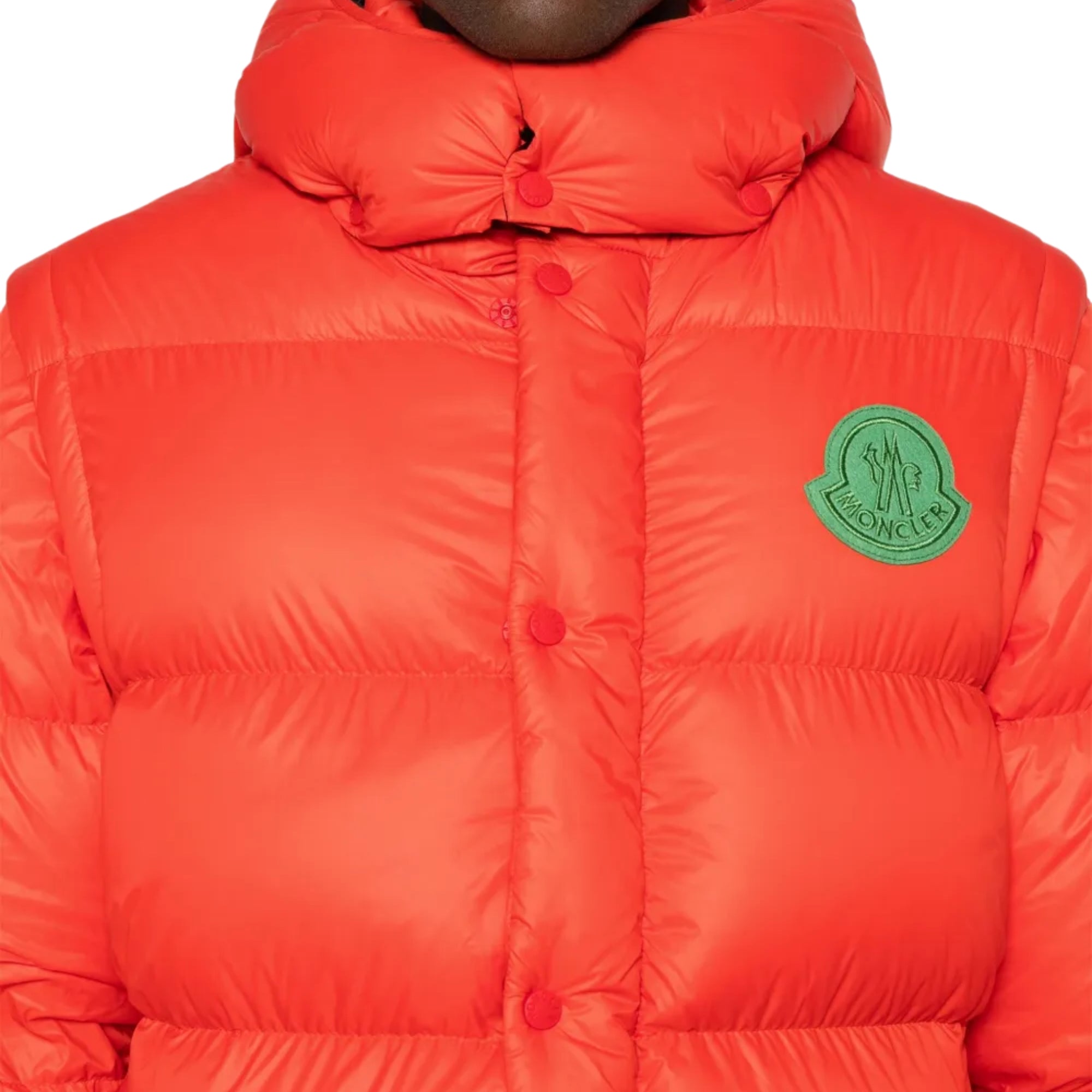 Moncler Jacket Cyclone Puffer Logo Orange-AL Capone Premium