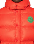 Moncler Jacket Cyclone Puffer Logo Orange