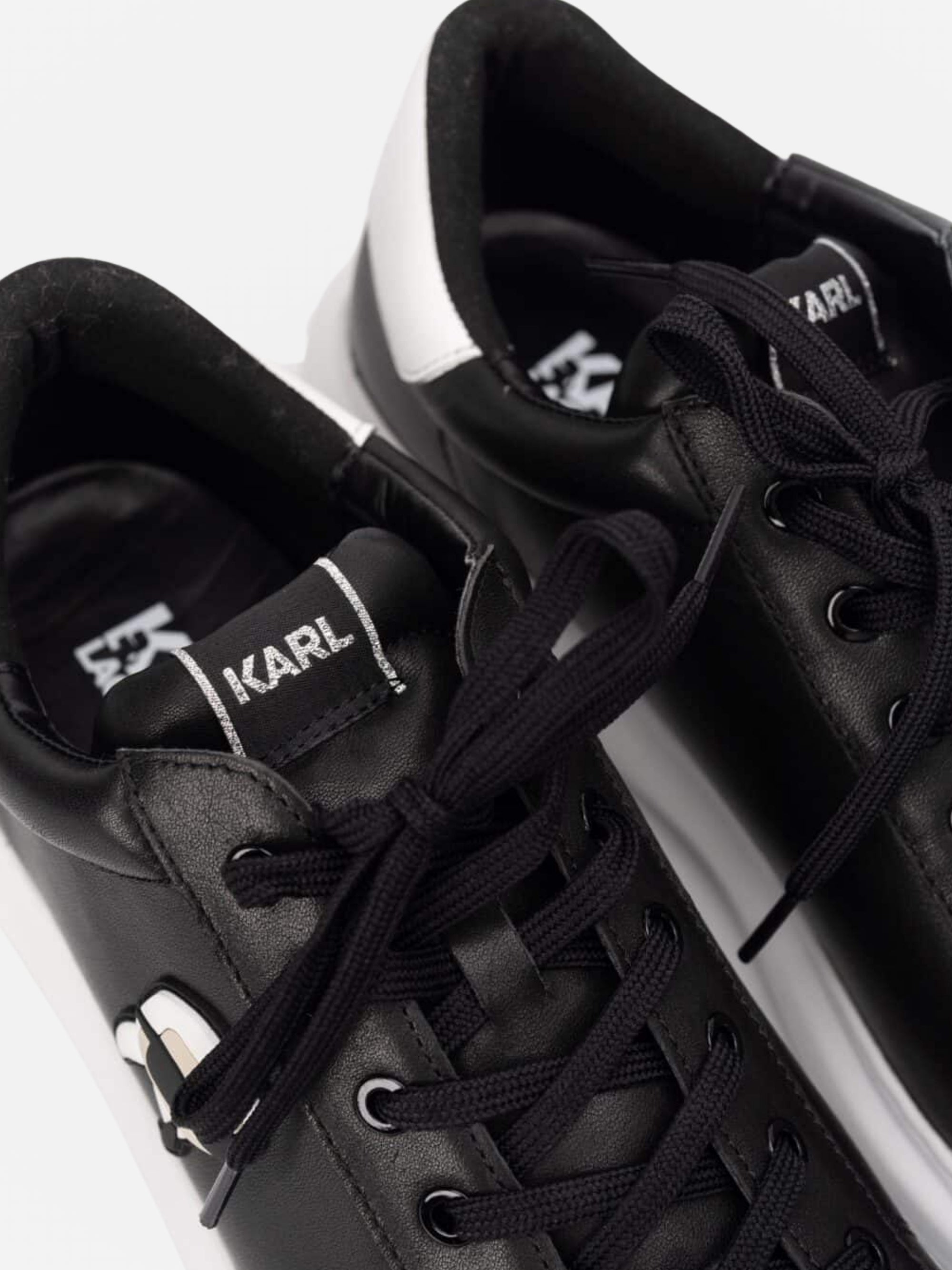 Karl Lagerfeld KL470 Sneaker Kapri Mens Karl NFT Lo Lace Black Leather-AL Capone Premium