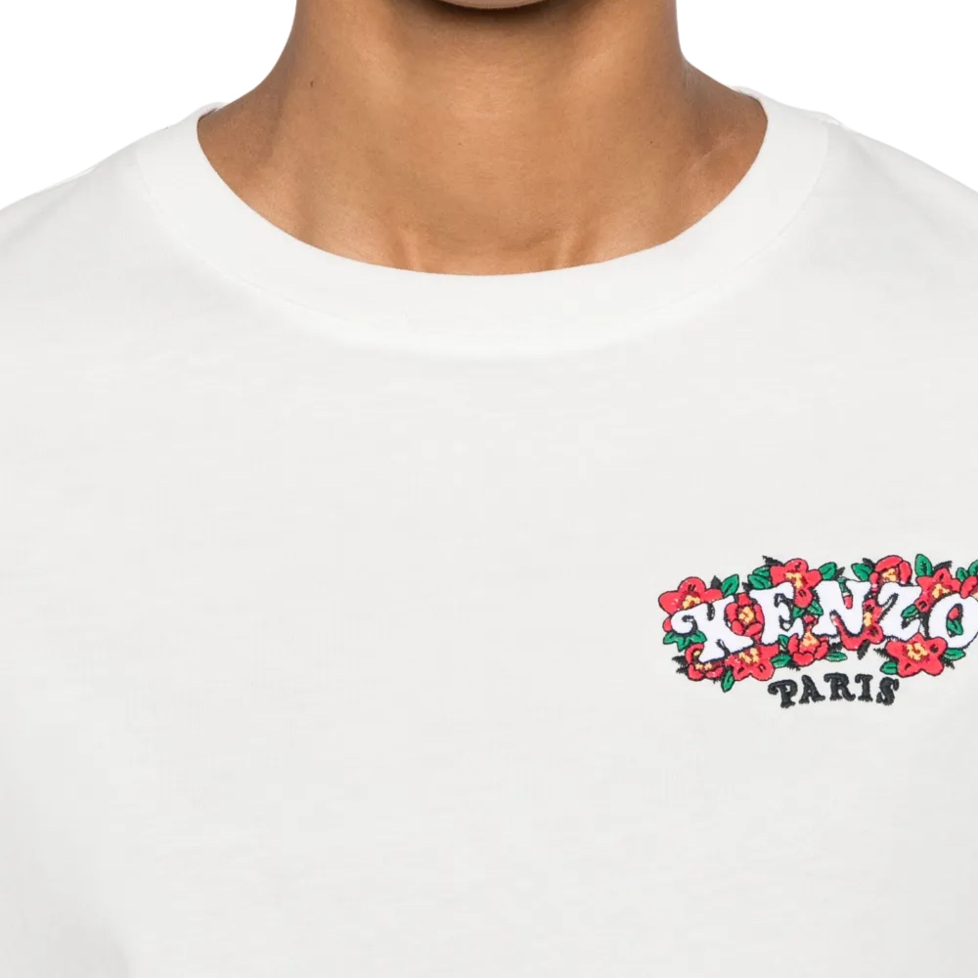 Kenzo T-Shirt Logo White-AL Capone Premium