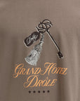 Drole De Monsieur T-Shirt Grand Hotel Taupe-AL Capone Premium